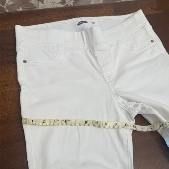 Women's White Jeans old Navy size 10 rockstar jeggings - Picture 5 of 8
